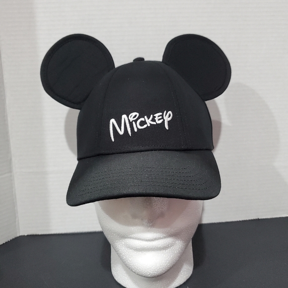 Youth Mickey Mouse Hat Baseball Cap with Ears NWOT Disney Black - Picture 4 of 10